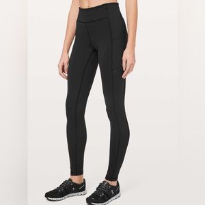 Black Lululemon Size 2 Speed Up Leggings with Pockets